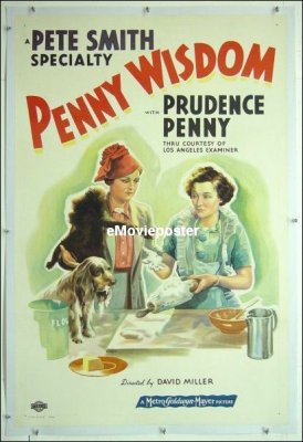 Penny Wisdom Pete Smith 1937 ORIGINAL LINEN BACKED 1SH