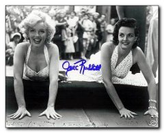 Russell Jane posing with Marilyn Monroe