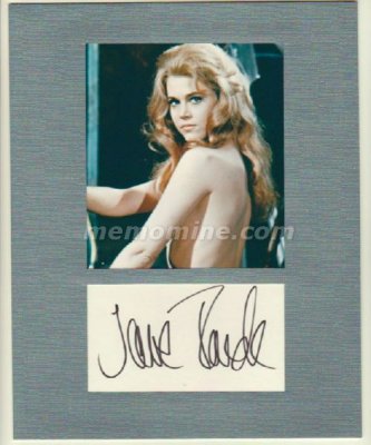Fonda Jane SEXY TOPLESS POSE Original Hand Signed 8x10 Display