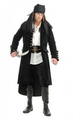 Pirate Treasure Island Suede Velvet ADULT Coat