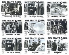 Dick Tracy's G-Men 9 Card set various chapters R55
