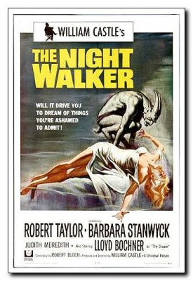 Night Walker William castle 1964 ORIGINAL LINEN BACKED 1SH