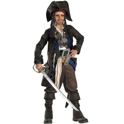 Disney Pirates Captain Jack Sparrow Prestige Premium Child Costume