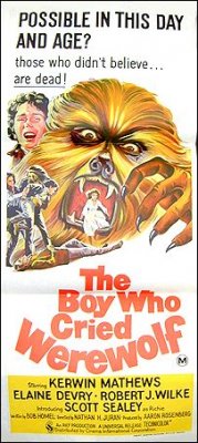 Boy Who Cried Werewolf Australian Daybill 1973 stone litho poster 2