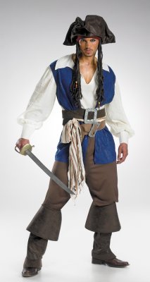 Disney Adult Size Jack Sparrow Deluxe Costume