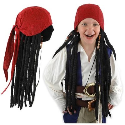 Disney Pirates of the Caribbean Jack Sparrow SCARF with Dreads