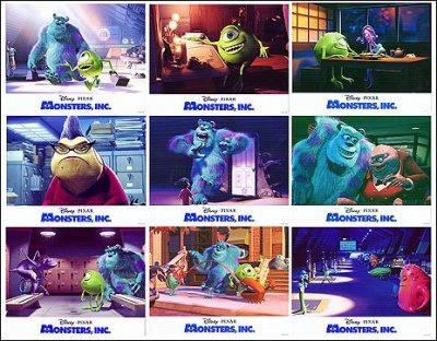 Monsters Inc. Disney 8 card set 2001