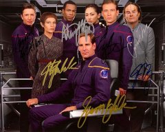 Star Trek Enterprise cast signed by seven