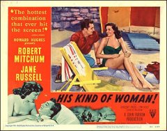 His Kind of Woman Jane Russell Robert Mitchum both pictured bathing suit