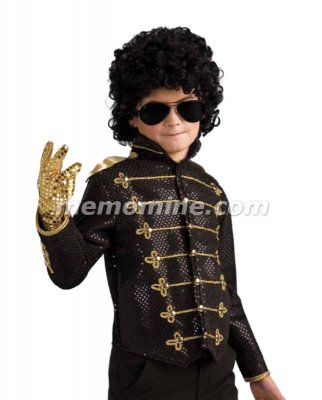 Michael Jackson BLACK MILITARY JACKET Child DELUXE Costume PRE-SALE