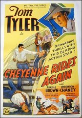 Cheyenne Rides Again Tom Tyler 1936 ORIGINAL LINEN BACKED 1SH