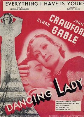Dancing Lady Clark Gable Joan Crawford Three Stooges 1933