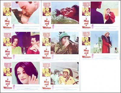 Man and a Woman Cannes Film Winner 1966 8 card set