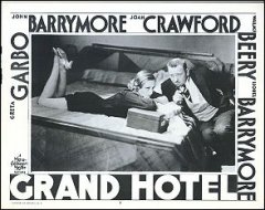 GRAND HOTEL Greta Garbo, Jonh Barrymore, Joan Crawford # 3 Release