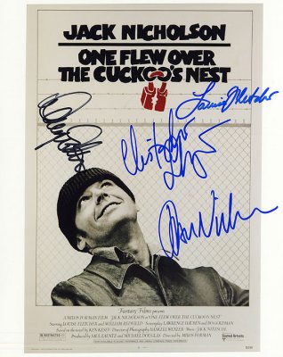 One Flew Over the Cuckoo's Nest cast signed by four