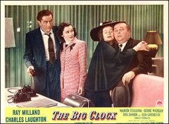 BIG CLOCK 1948 movie. Staring Ray Milland, Charles Laughton # 6