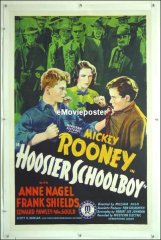 Hoosier Schoolboy Mickey Rooney 1937 ORIGINAL LINEN BACKED 1SH