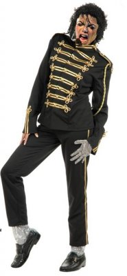 Michael Jackson Black or Red Military Prince Jacket w/ Pants DELUXE Adult Costume PRE-SALE