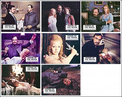 Hands of the Ripper 1972 8 card set Hammer Film
