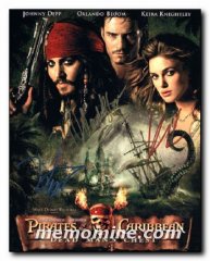 PIRATES OF THE CARIBBEAN CAST SIGNED PHOTO by 3 COPY