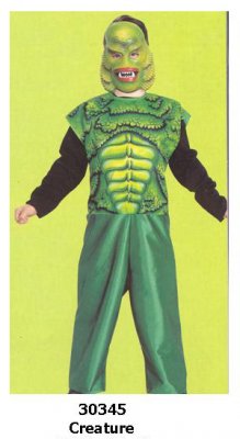 Creature from the Black Lagoon Child Costume Sizes S,M,L