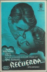 SPELLBOUND Ingrid Bergmann Gregory Peck Hitchcock 