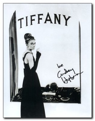 Hepburn Audrey Copy of Photo with signatures