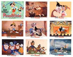 Pinocchio Walt Disney 1971 9 Card in Set