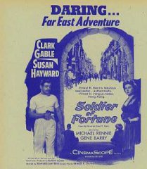 SOLDIER OF FORTUNE Clark Gable, Susan Hayward