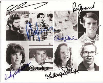 American Graffiti cast signed by Seven