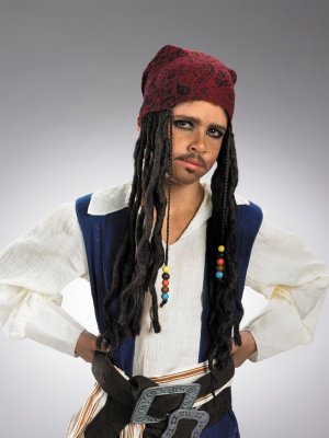 Disney Child Jack Sparrow Headband with hair. Child