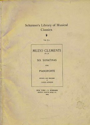 Muzio Clement six sonatinas early 1900's
