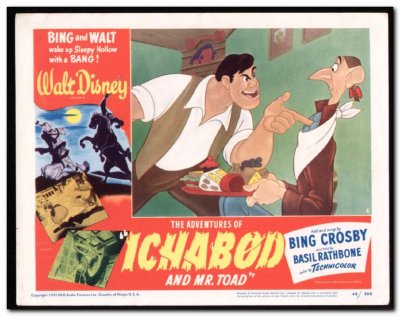 Adventures of Ichabod and Mr. Toad Walt Disney Bing Crosby Basil Rathbone
