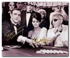 James Bond cast signed Sean Connery & Cladine Auglsr