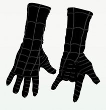 Child Black Spider-Man Deluxe Nylon Gloves