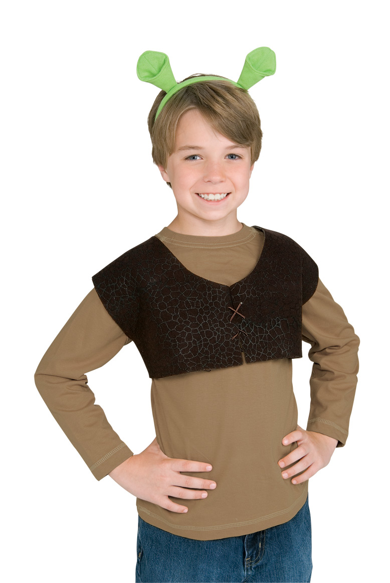 Child Shrek® Ears & Vest Kit - Click Image to Close