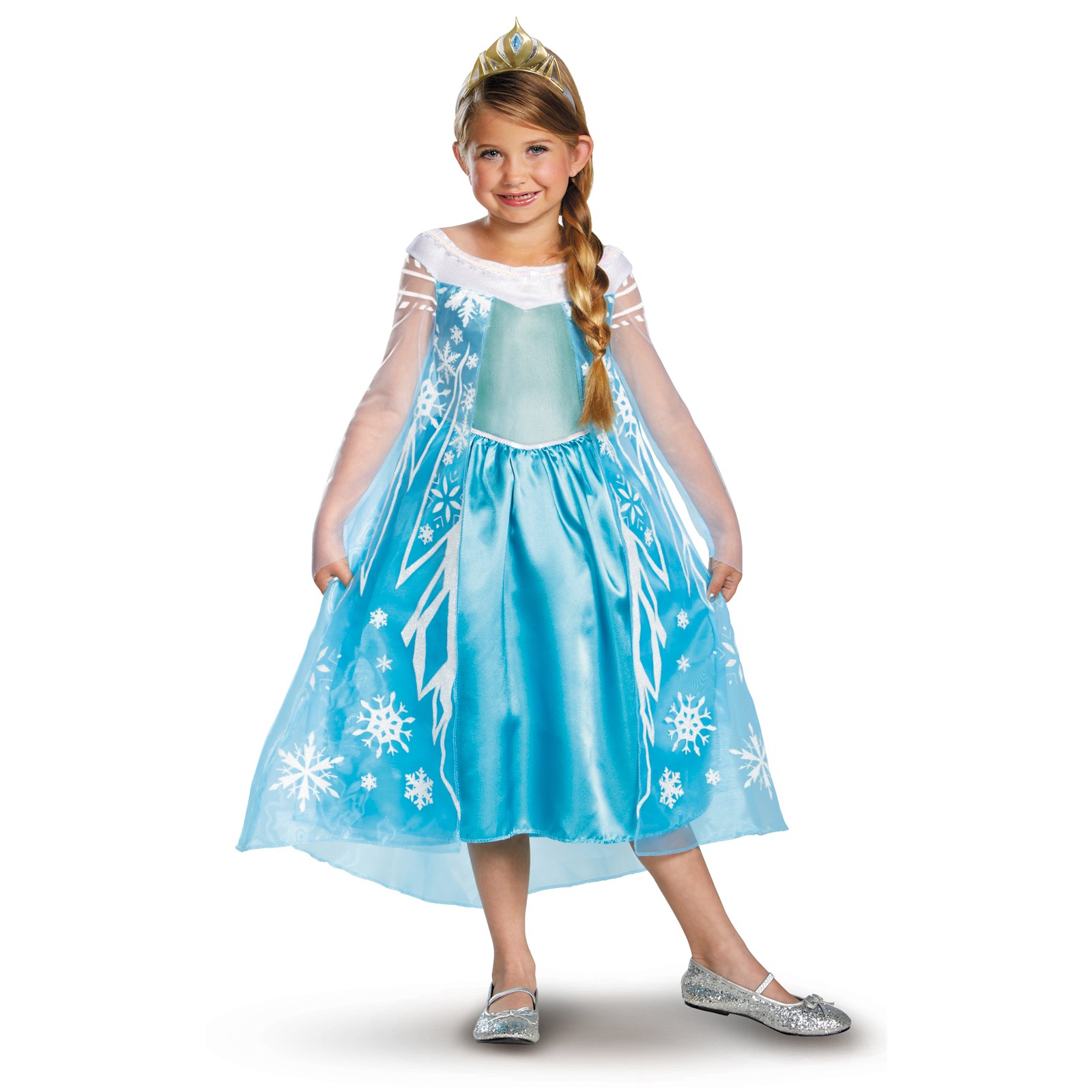 Frozen Elsa Deluxe Girls Costume - Click Image to Close