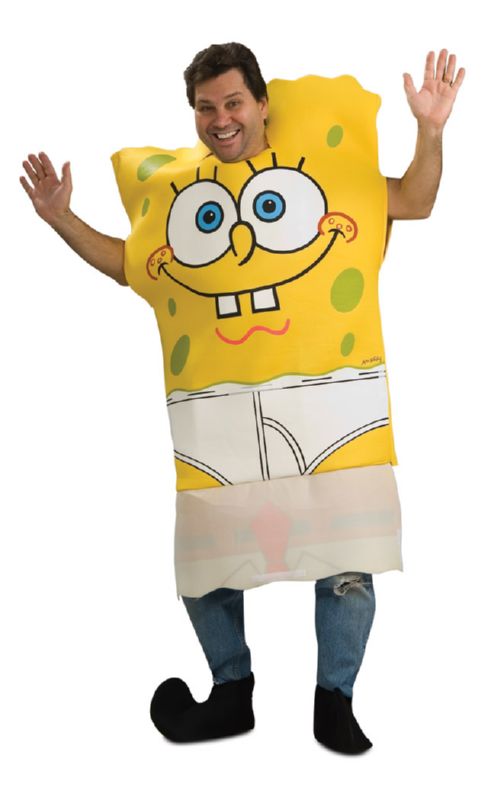Spongebob Adult Costume w/Drop Down Front STD - Click Image to Close