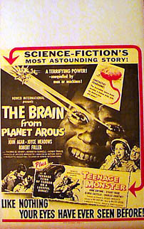 BRAIN FROM PLANET AROUS / TEENAGE MONSTER Sci-Fi