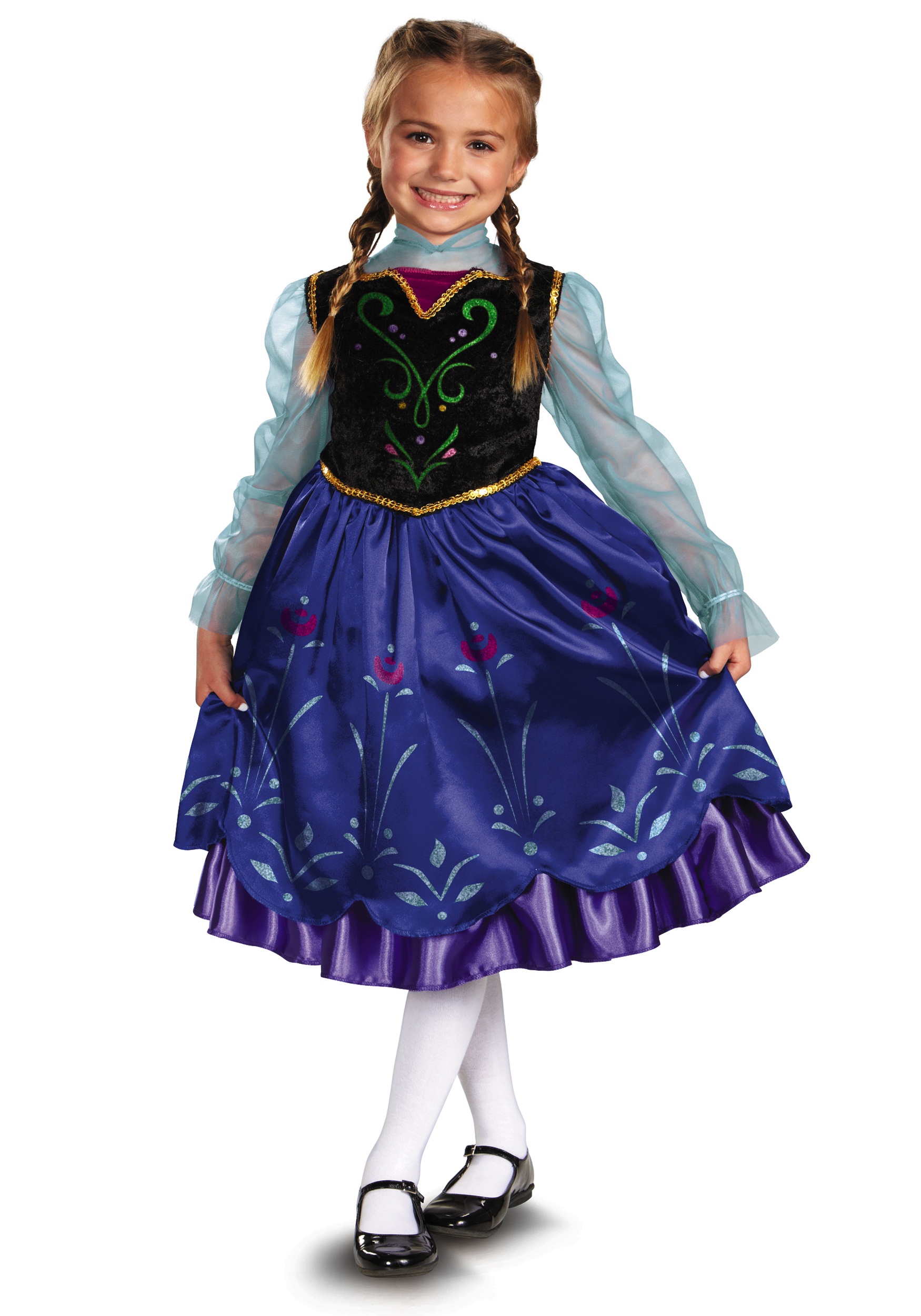 Frozen Anna Deluxe Girls Costume - Click Image to Close