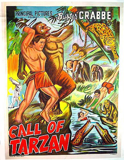 Call of Tarzan 1933 ORIGINAL LINEN BACKED 1SH - Click Image to Close