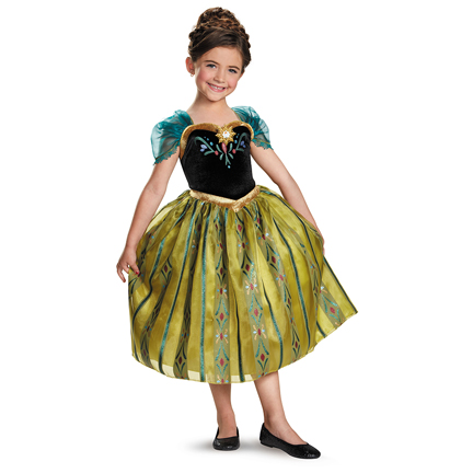 Frozen Anna Deluxe Coronation Gown Girls Costume - Click Image to Close