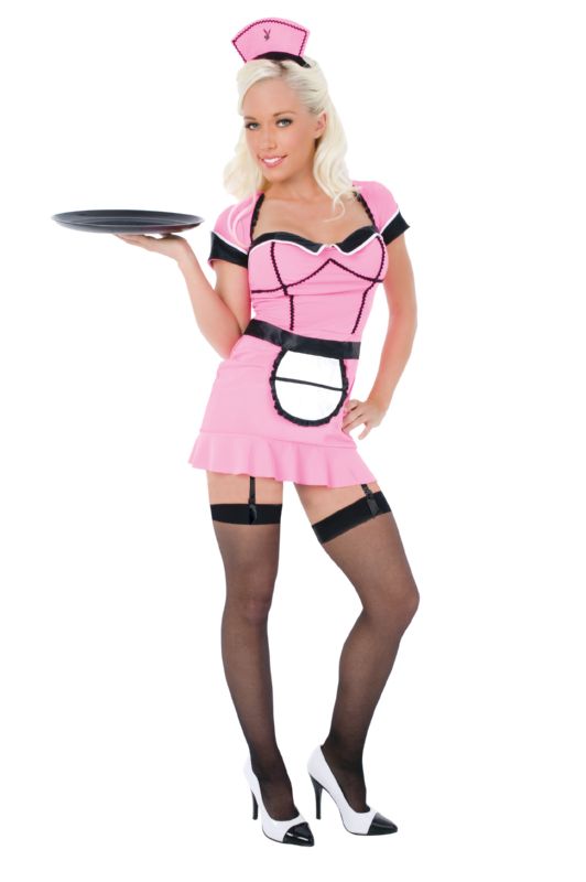 PLAYBOY Licensed Costume CLASSIC WAITRESS XS, S, M - Click Image to Close