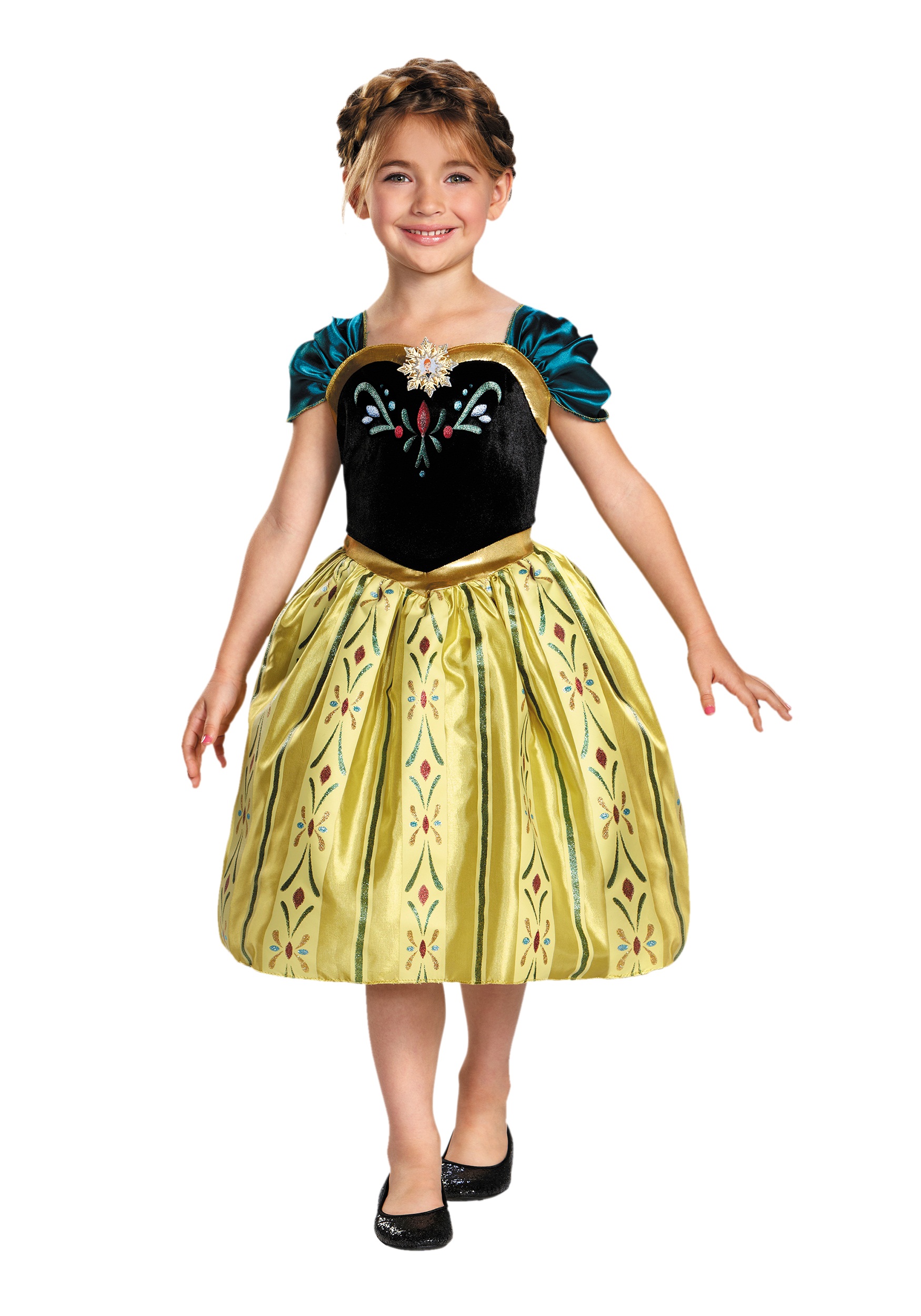 Frozen Anna Classic Coronation Gown Girls Costume - Click Image to Close