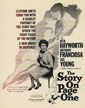 STORY ON PAGE ONE Rita Hayworth, Anthony Franciosa