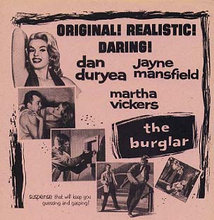 BURGLAR Dan Duryrea, Jane Mansfield - Click Image to Close