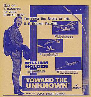 TOWARD THE UNKNOWN William Holden