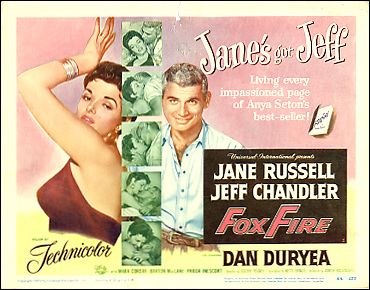 Fox Fire Jane Russell great images Jeff Chandler Dan Duryea pictured