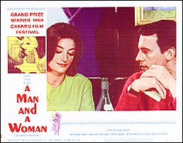 Man and a Woman Cannes Film Winner 1966 # 4 card set