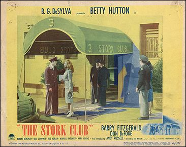 Stork CLUB, THE Betty Hutton Barry Fitzgerald